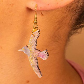 Tatty Devine Hummingbird Earrings Ombre