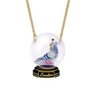 Tatty Devine Pigeon Snow Globe Necklace