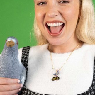 Tatty Devine Pigeon Snow Globe Necklace