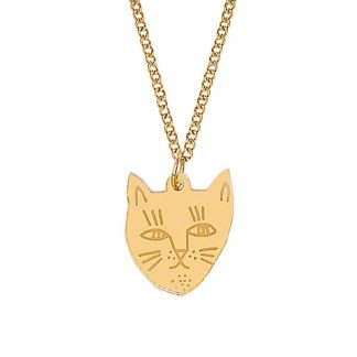 Tatty Devine x The Printed Peanut Golden Cat Pendant