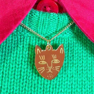 Tatty Devine x The Printed Peanut Golden Cat Pendant