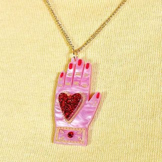 Tatty Devine x The Printed Peanut Heart In Hand Pendant