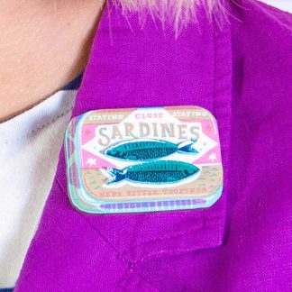 Tatty Devine x The Printed Peanut  Sardine Tin Brooch