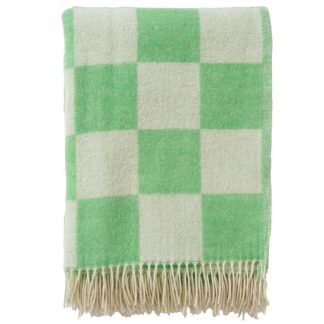 Tile Green Recycled Merino & New Merino Brushed Throw