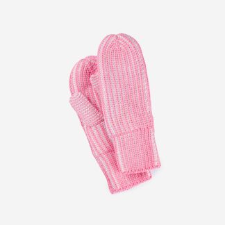 Verloop Stripe Knit Mittens Pink