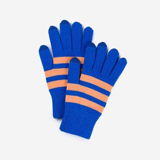 Verloop Stripe Touchscreen Gloves Cobalt Peach