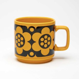 Hornsea Geo Flower Yellow Mug