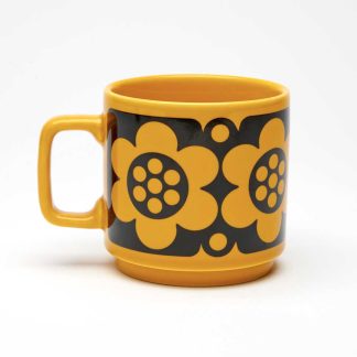 Hornsea Geo Flower Yellow Mug