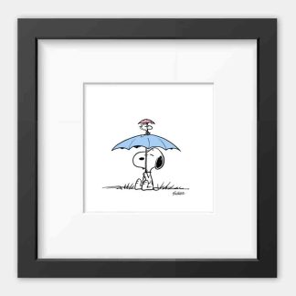 Peanuts Umbrella Framed Print