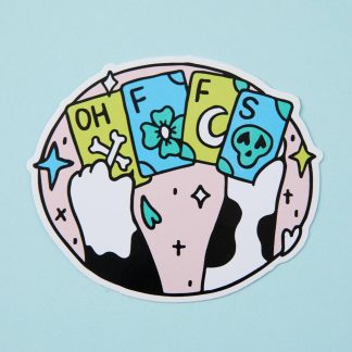 Punky Pins Kitty Poker Night Vinyl Sticker