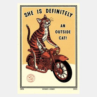 Ravi Zupa Outside Cat Screenprint Small