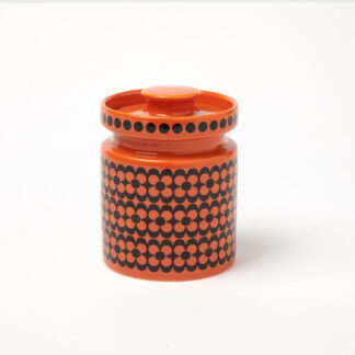 Hornsea Mini Jar, Orange Repeat Flower