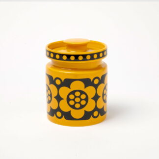 Hornsea Mini Jar, Yellow Geo Flower