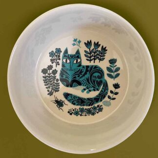 Lush Design Turquoise Kitty Bowl