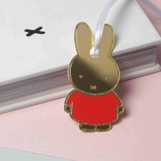 Miffy Bookmark - red and gold