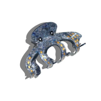 Solar Eclipse Blue Octopus Hair Clip