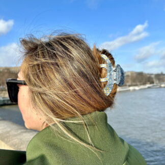 Solar Eclipse Blue Octopus Hair Clip