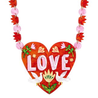 Tatty Devine x The Printed Peanut Love Heart Statement Necklace