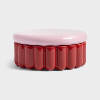 &k Round Charlo Jar Pink / Red