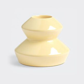 &k Cream Stoneware Candle Holder