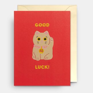 Lagom Good Luck Waving Cat Mini Card