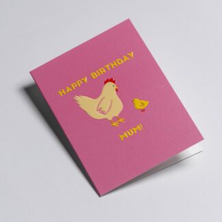 Lagom Happy Birthday Mum Chicks Mini Card