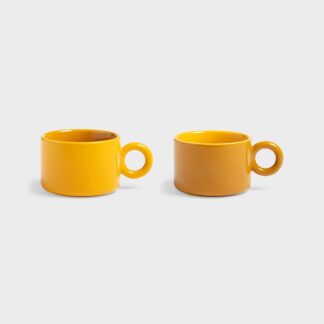 &k Mug Chiquito Set of 2 Ochre