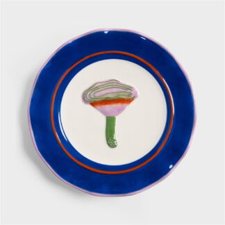 &k Blue Magic Mushroom Plate