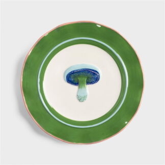 &k Green Magic Mushroom Plate