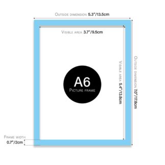 Light Blue Frame A6