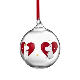 Muurla Moomin Glass Christmas Bauble Heart