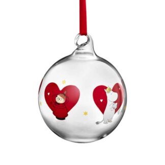 Muurla Moomin Glass Christmas Bauble Heart