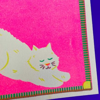 Naomi Wilkinson A5 Mini Print White Cat