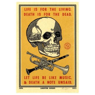 Ravi Zupa Life is for the living. Death is for the dead. A5 Print